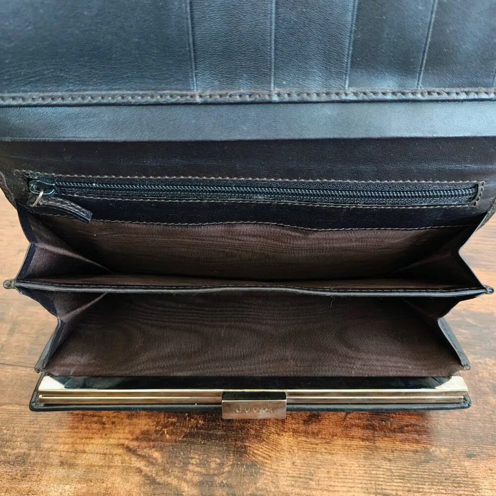 Vintage GUCCI Canvas Continental Wallet - Picture 5 of 15